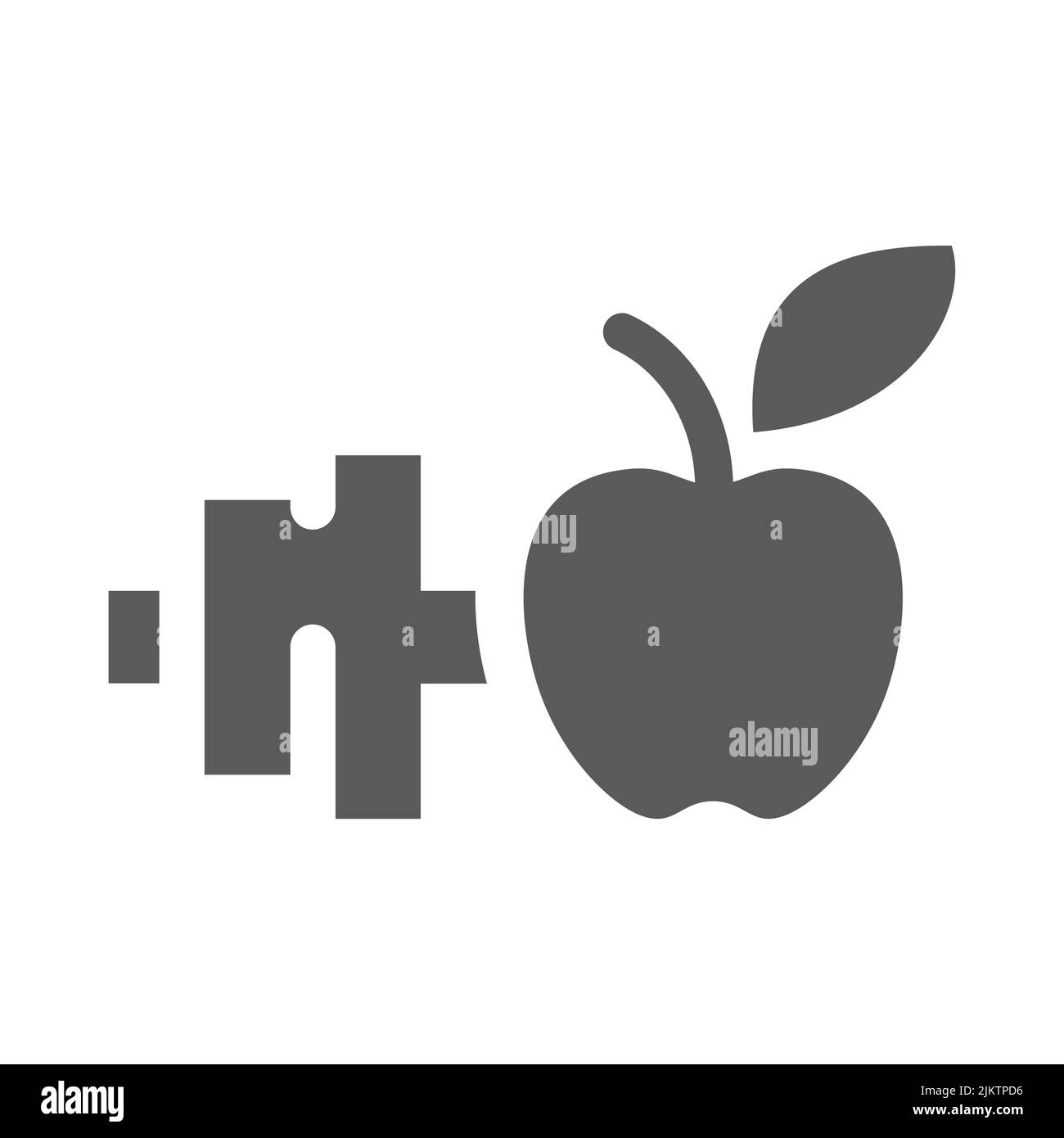 Dumbbell and apple black vector icon. Healthy eating workout and fitness training filled symbol. Stock Vector