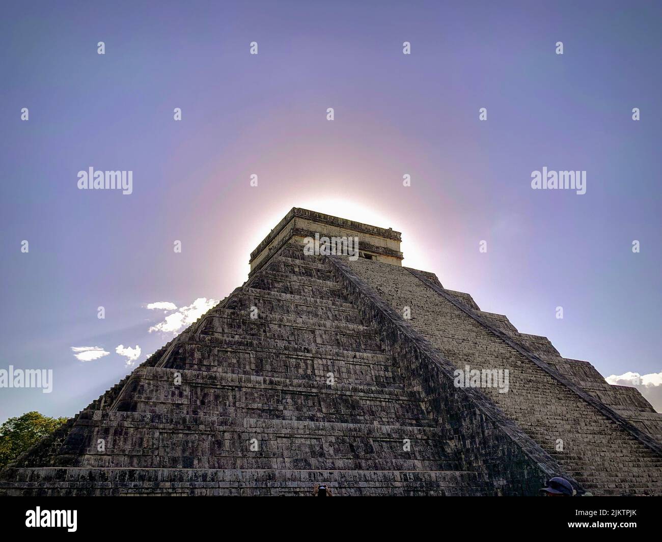 One of the seven wonders of the world. Exploration of the Mayan culture. Stock Photo