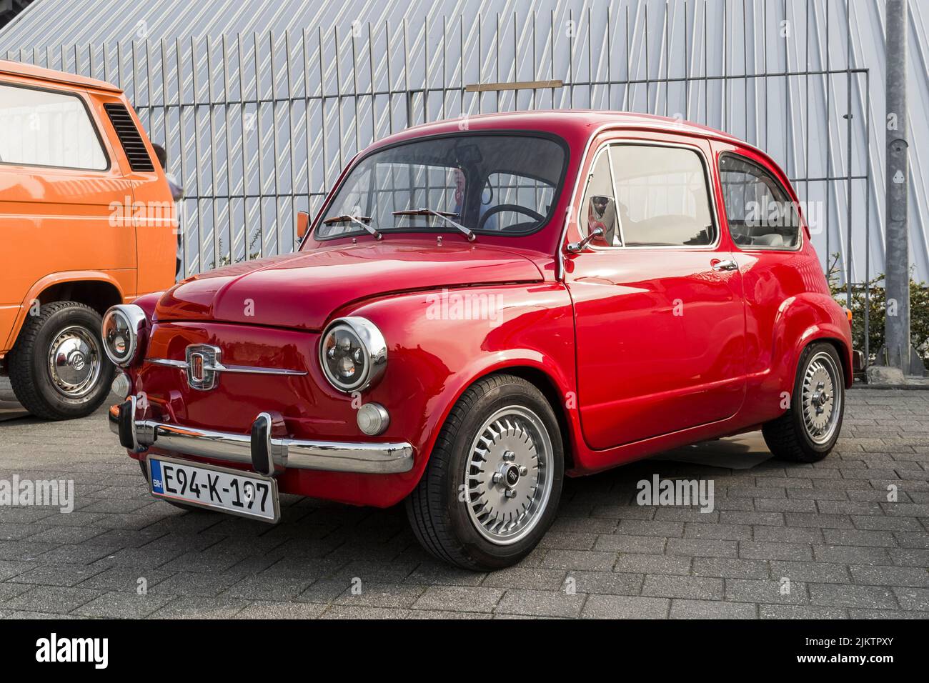 A beautiful shot of a Fiat 600 on a classical car exhibition Stock Photo