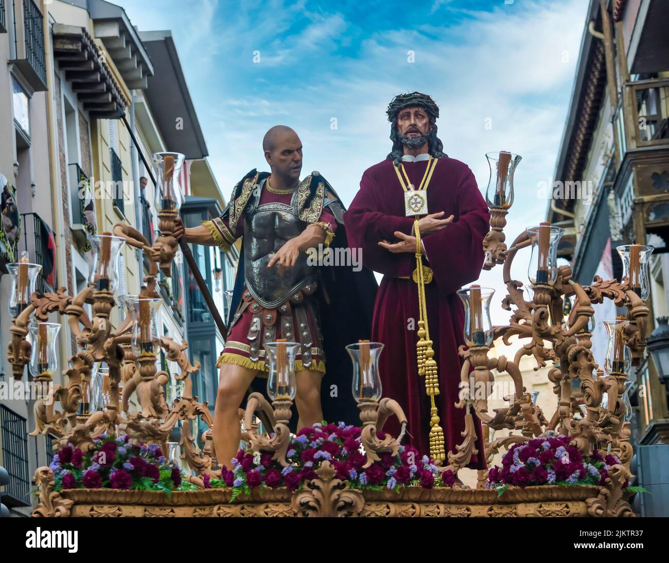 Semana santa de Valladolid, paso  portado de Jesús de Medinacelli de 2012 Stock Photo