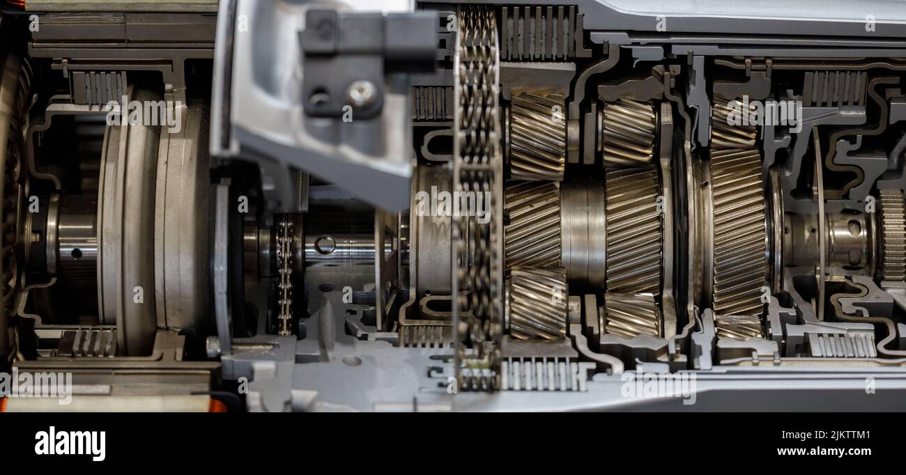 Automatic transmission gearbox in cross section Stock Photo Alamy