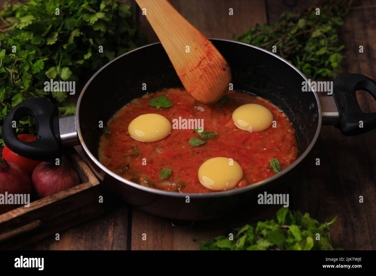 Egg curry,egg drop curry ,egg yolk famous indian egg curry Stock Photo Alamy