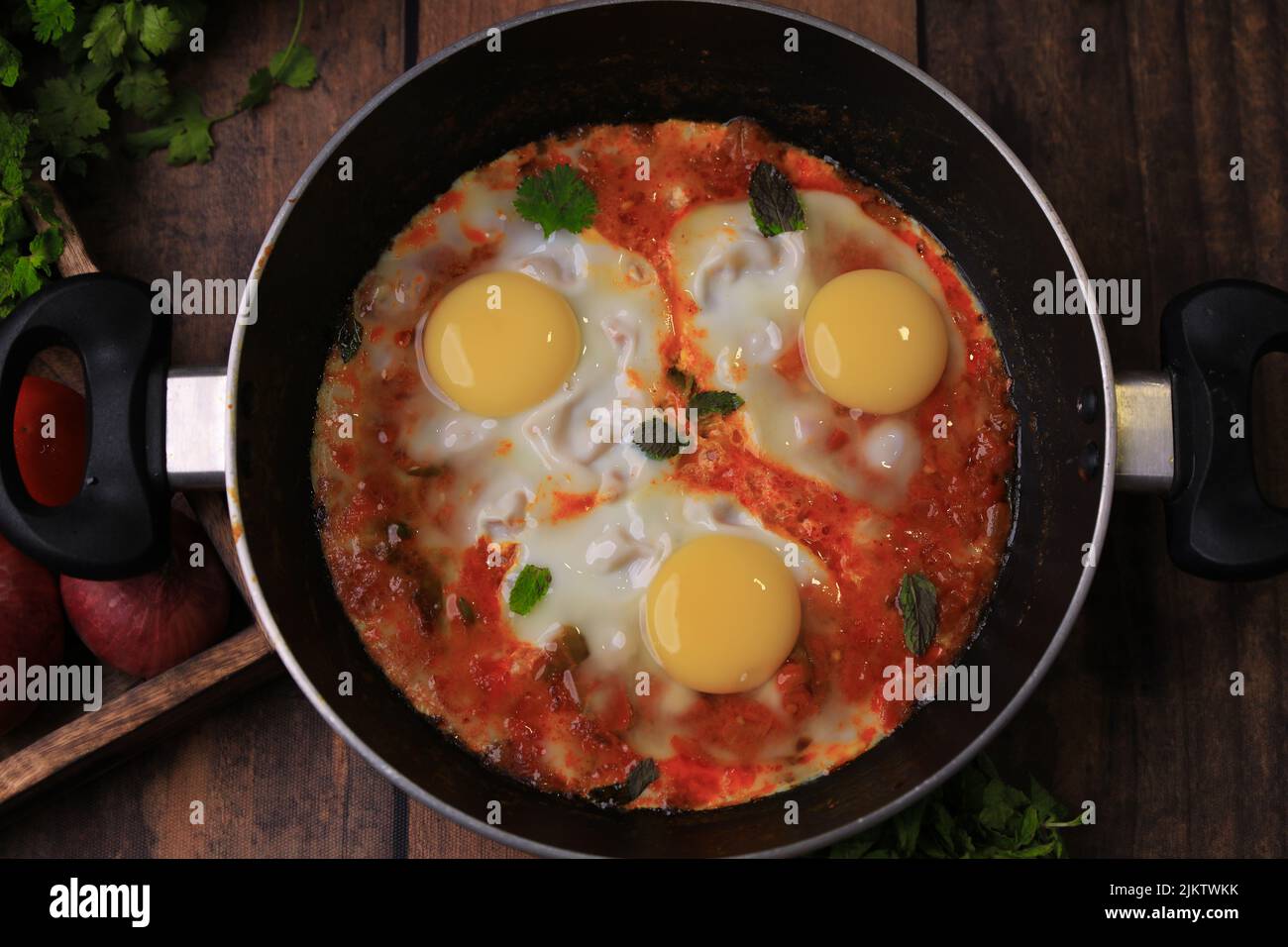 Egg curry,egg drop curry ,egg yolk famous indian egg curry Stock Photo Alamy