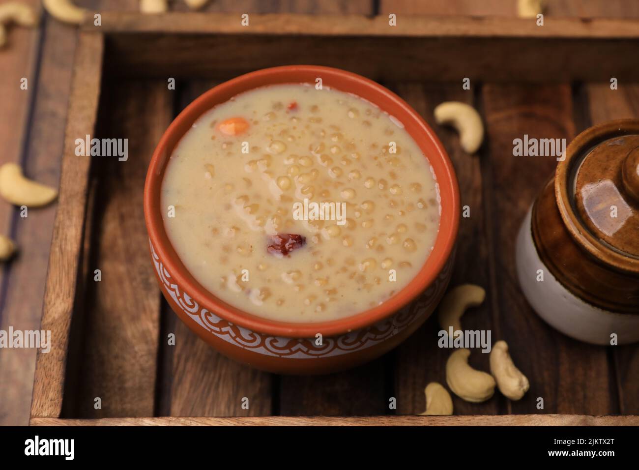 indian traditional sweet sabudana kheer with jaggery Stock Photo Alamy