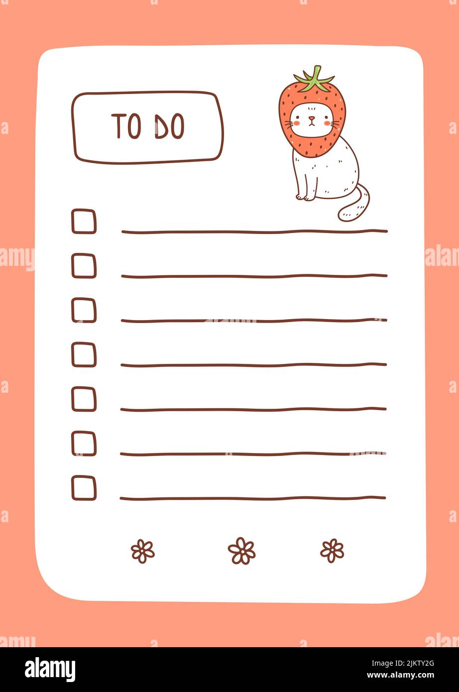 cute to do list template