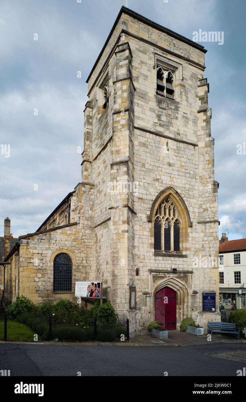St Michael's Church in the centre of Malton, North Yorkshire Stock Photo