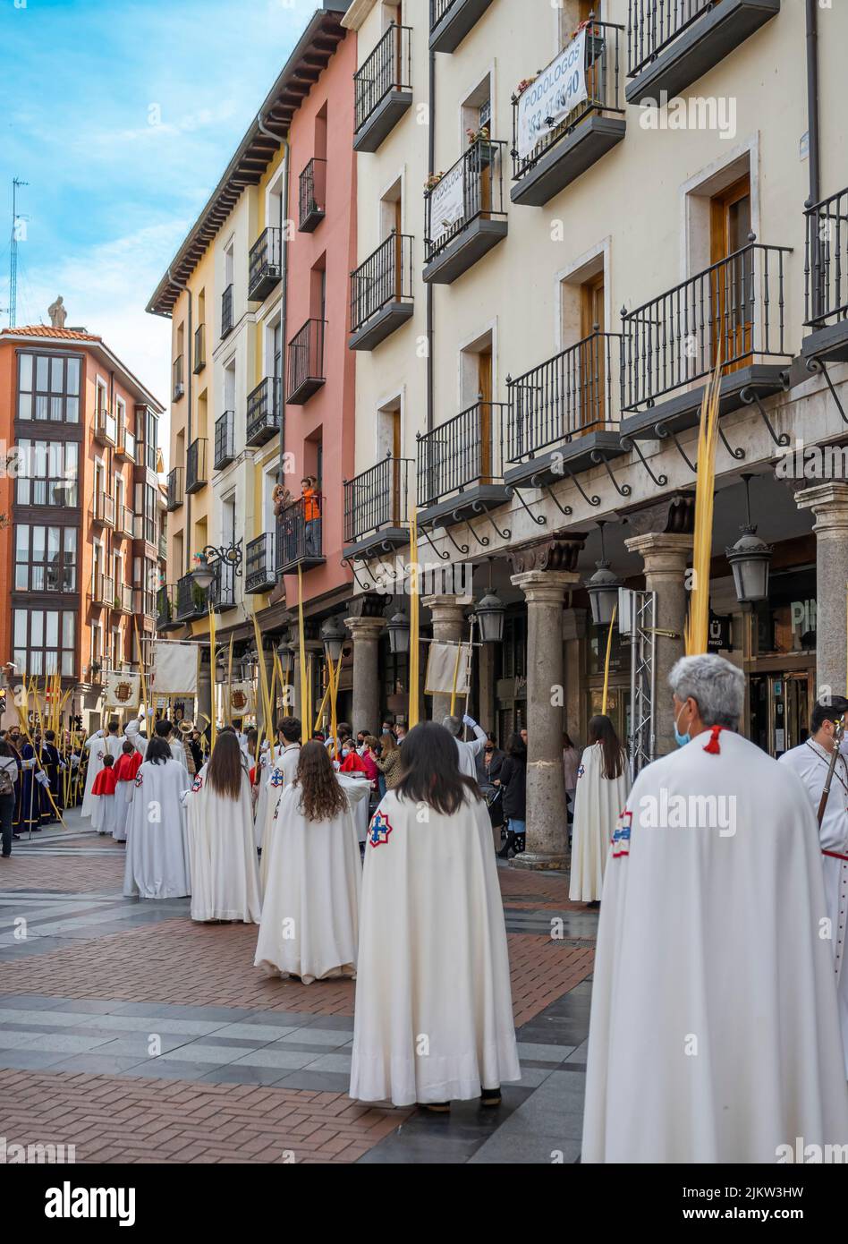Semana santa Valladolid, domingo de ramos procesión de las palmas Stock Photo