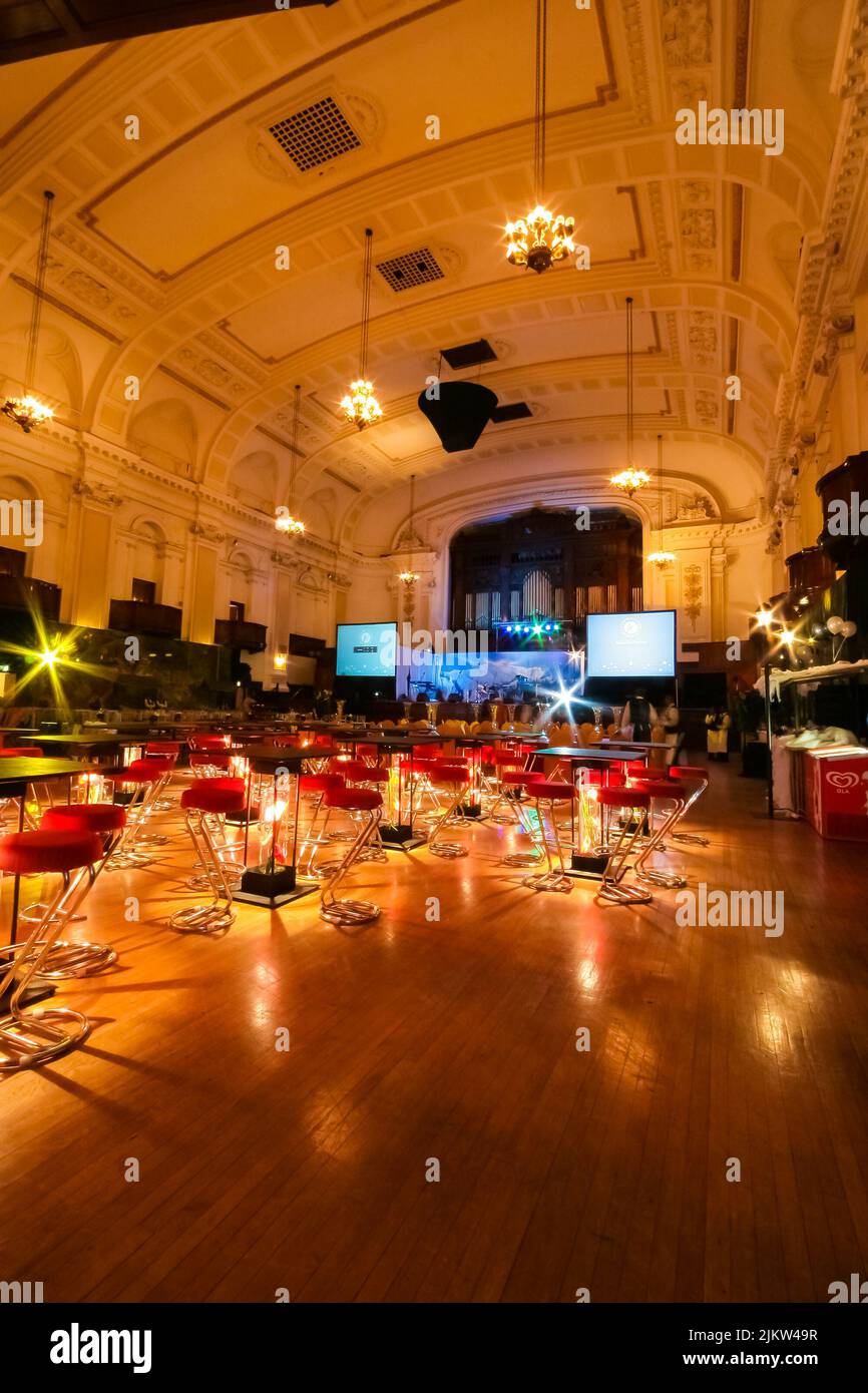 The Interior decorations and setup of corporate cocktail party event in Johannesburg, South Africa Stock Photo