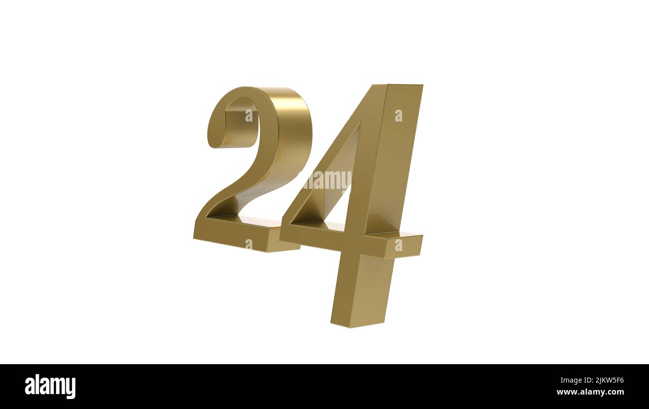 3,806 Number 24 Gold Images, Stock Photos, 3D objects, & Vectors