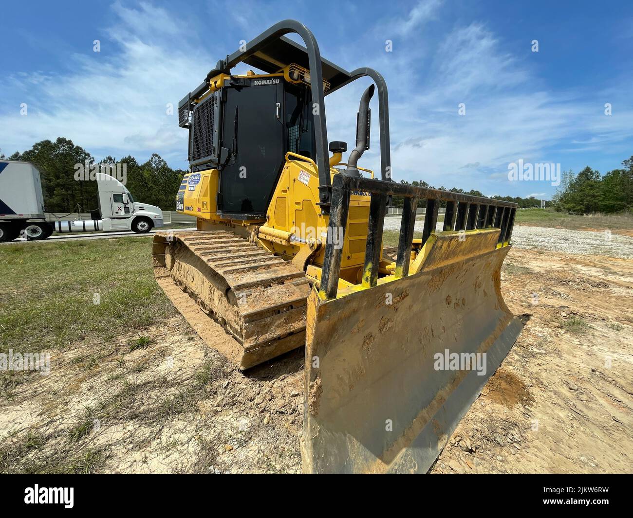 Augusta, Ga USA 04 13 22 Komatsu 39PX digger dozier front corner