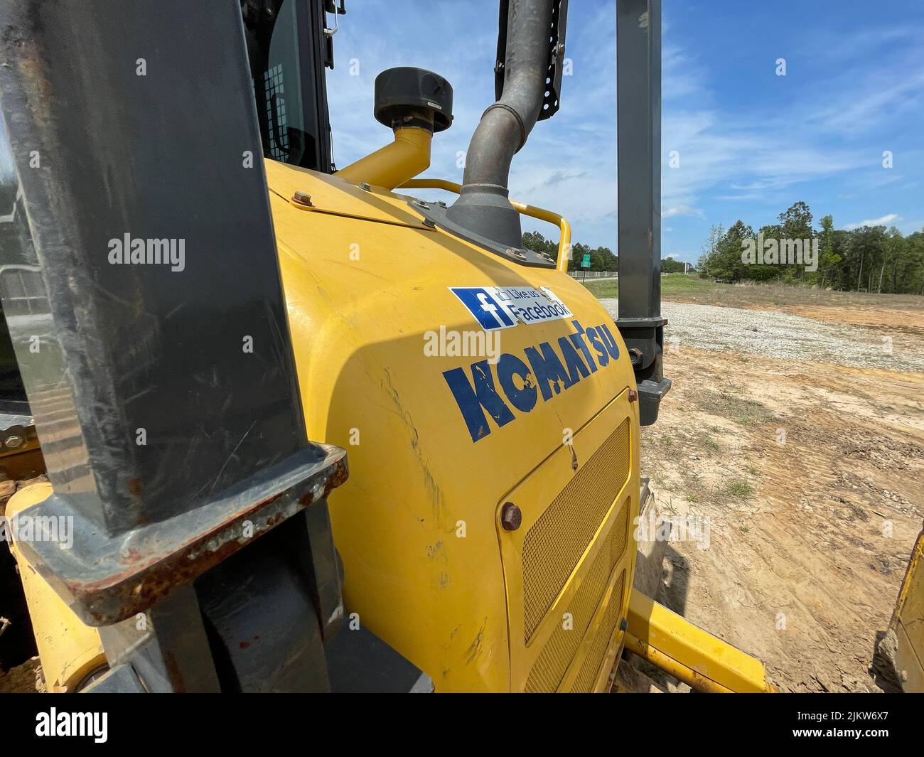 Augusta, Ga USA 04 13 22 Komatsu 39PX digger dozier side pipes Stock