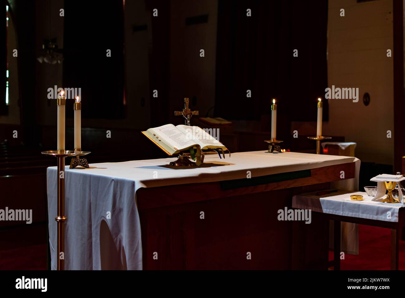 Catholic Church Altar Stock Photo Alamy