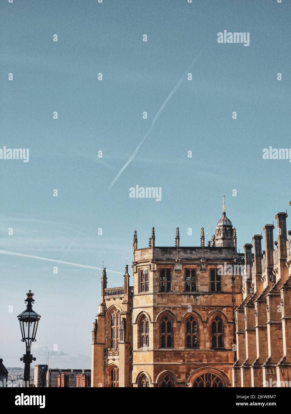 A vertical shot of British architecture on a sunny day, England, UK Stock Photo