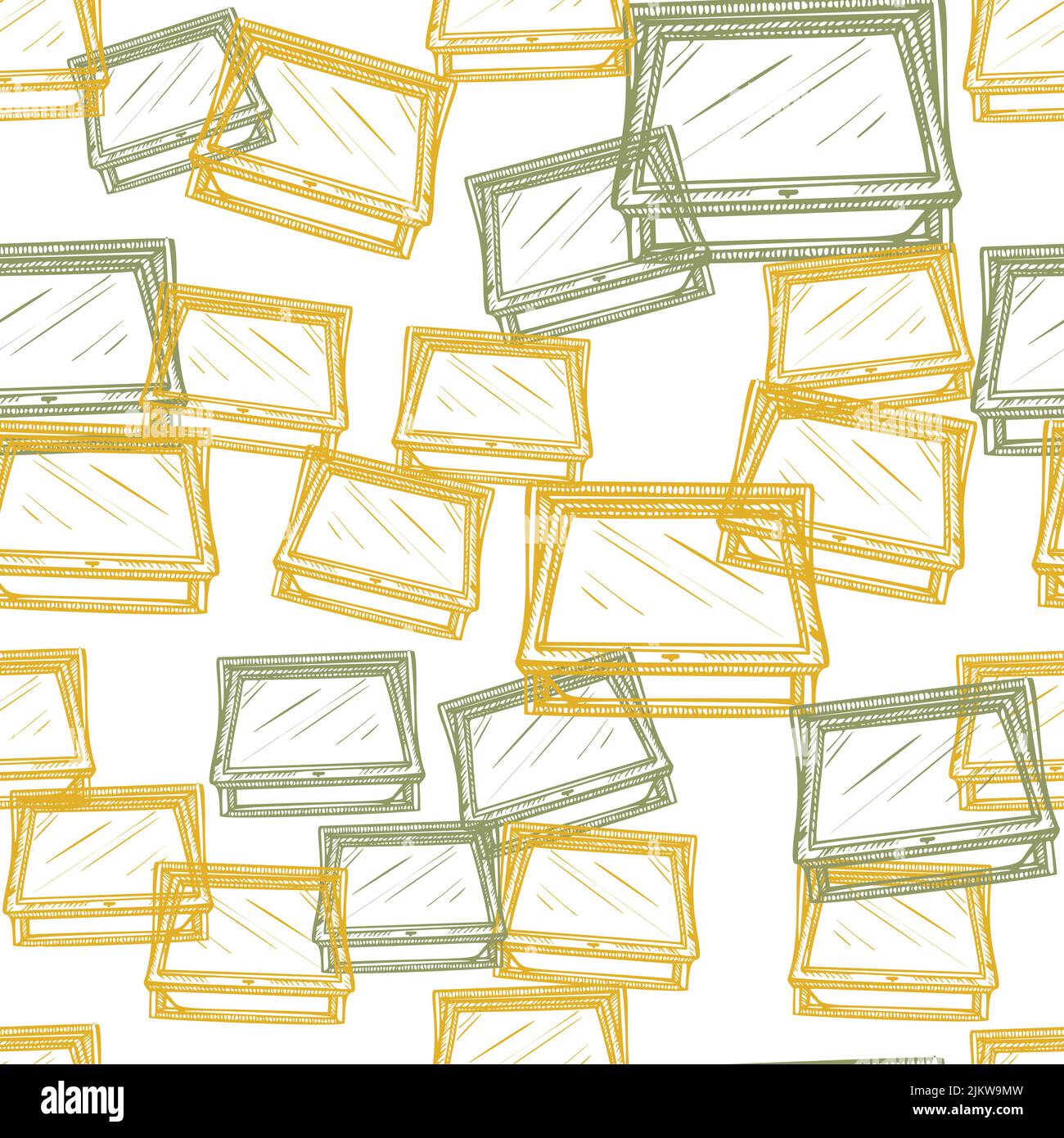 Opened window lean forward seamless pattern. Retro element inside wall ...