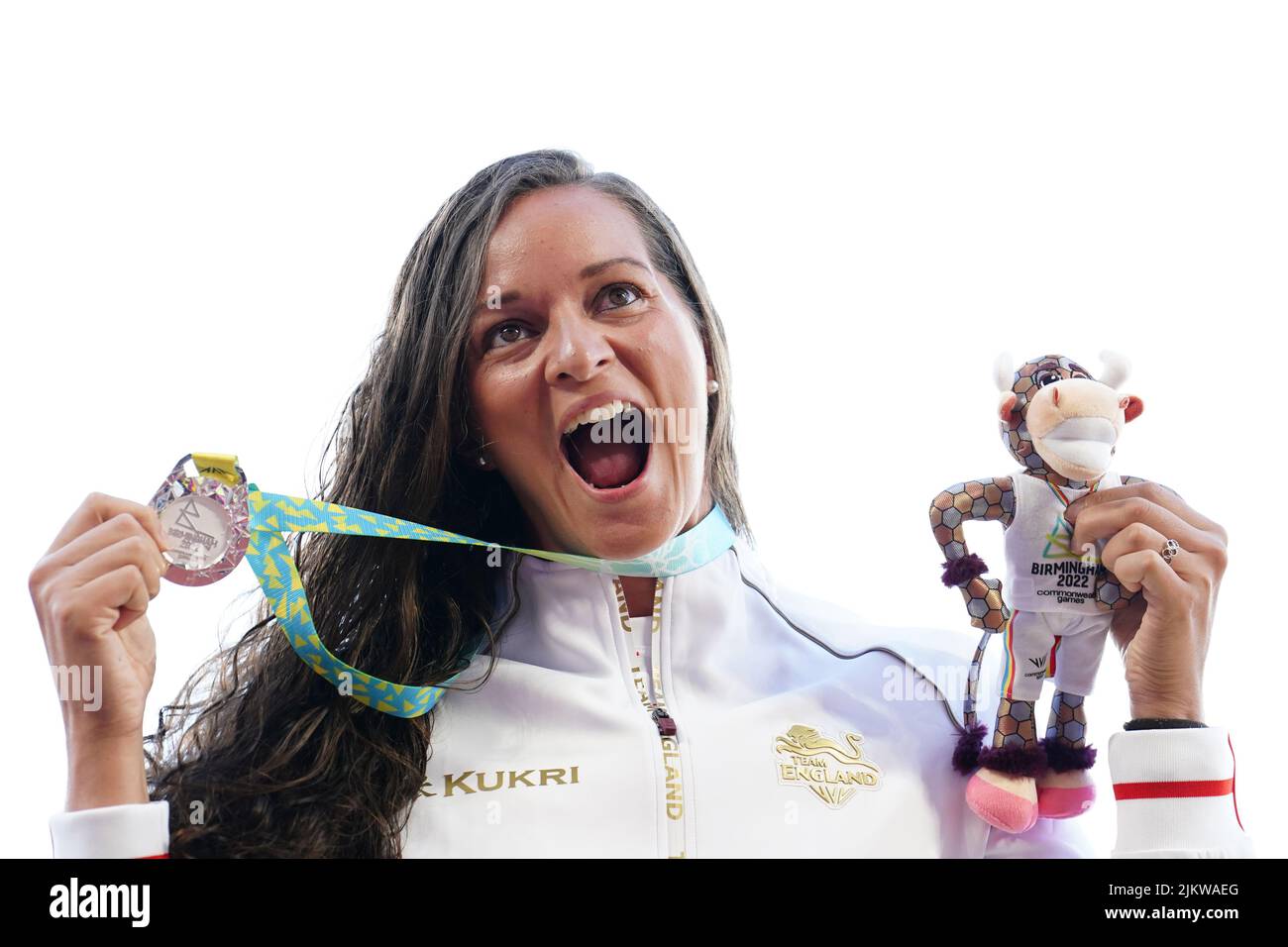 England’s Jade Lally with her Silver Medal after the Women’s Discus