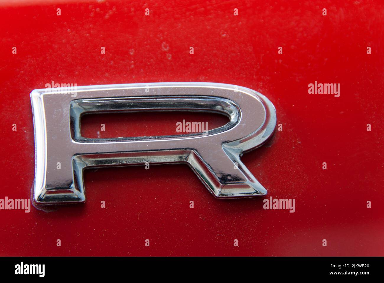 letter R on a ford Falcon Stock Photo