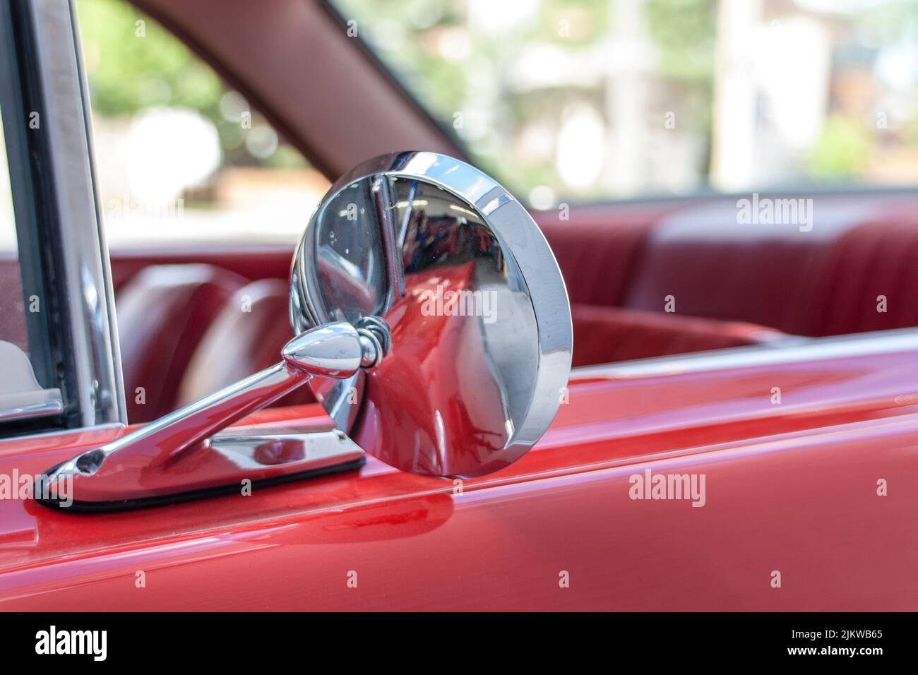 Side mirror of old Ford Falcon Stock Photo Alamy