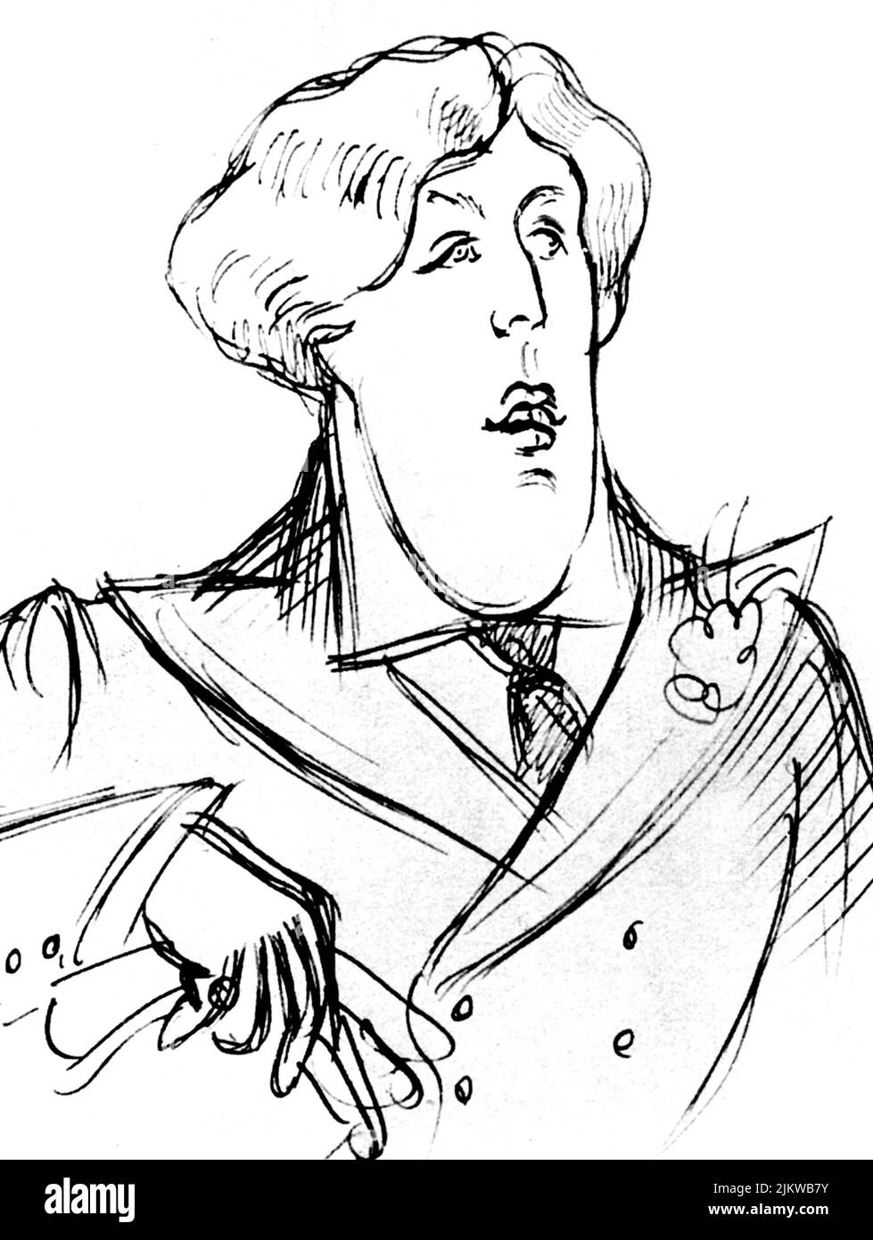 1894 , GREAT BRITAIN : The  celebrated irish writer and dramatist OSCAR WILDE ( 1854 - 1900 ). Portrait by William Rothenstein   - SCRITTORE - LETTERATURA - LITERATURE - POET - POETA - POESIA - DRAMMATURGO - playwriter - play-writer - TEATRO - THEATER - THEATRE  - POETRY  - GAY - HOMOSEXUAL - HOMOSEXUALITY - omosessuale - omosessualità  - portrait - ritratto  ----  Archivio GBB Stock Photo