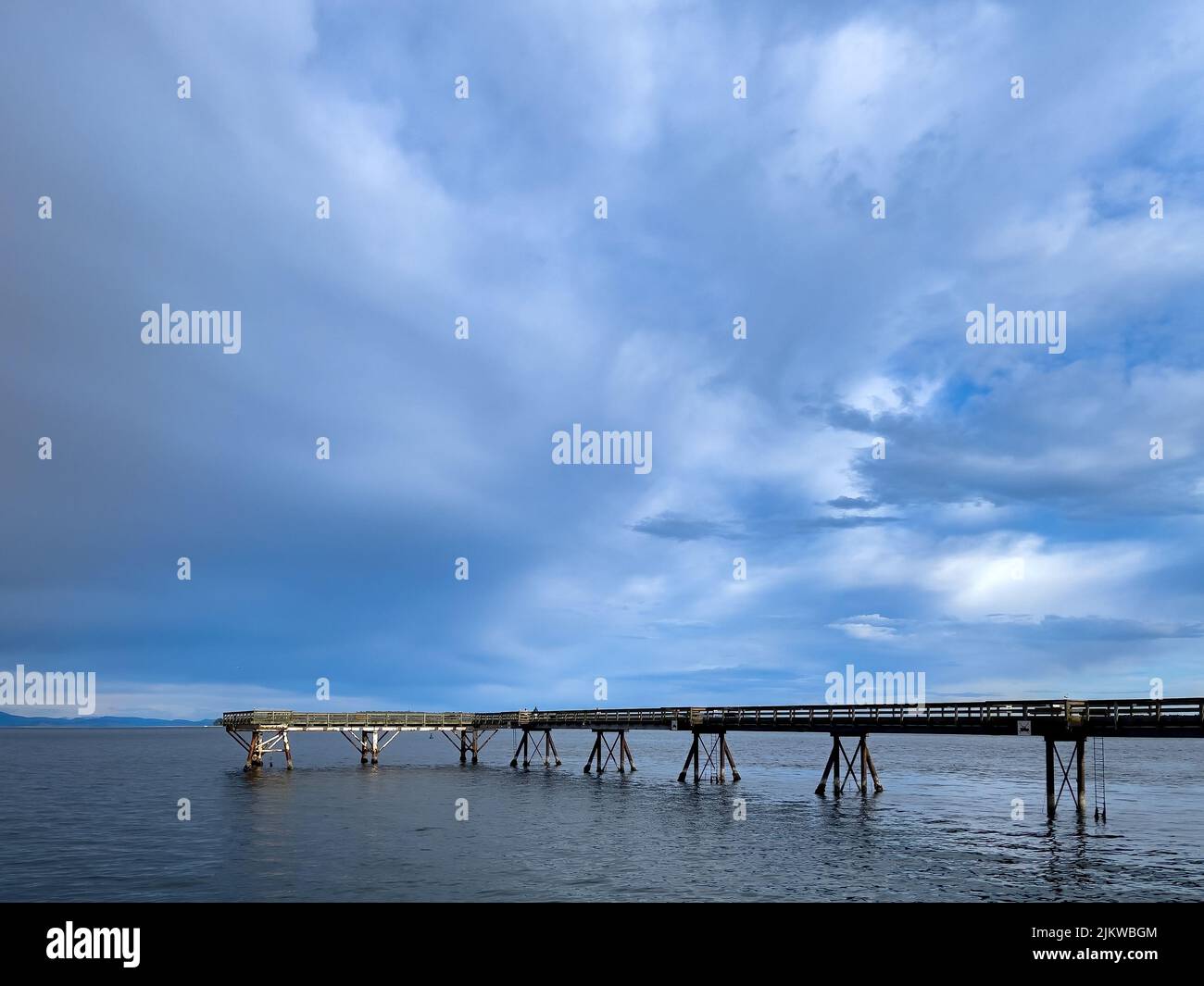 Sidney Pier at the Sidney Waterfront, Vancouver Island, BC Canada Stock