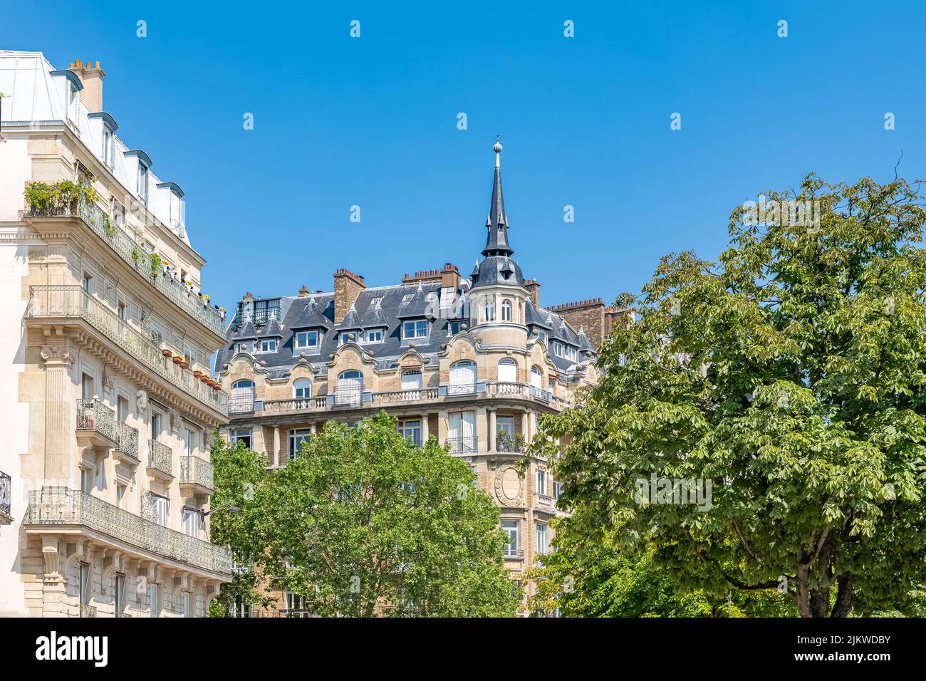 Paris, beautiful buildings, place de la Nation in the 11e district Stock Photo