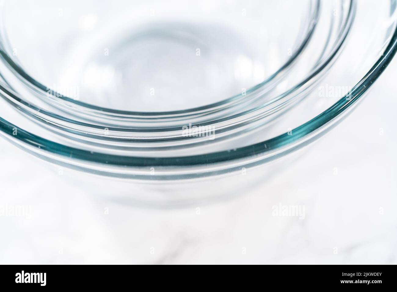 Glass mixing bowls Stock Photo Alamy