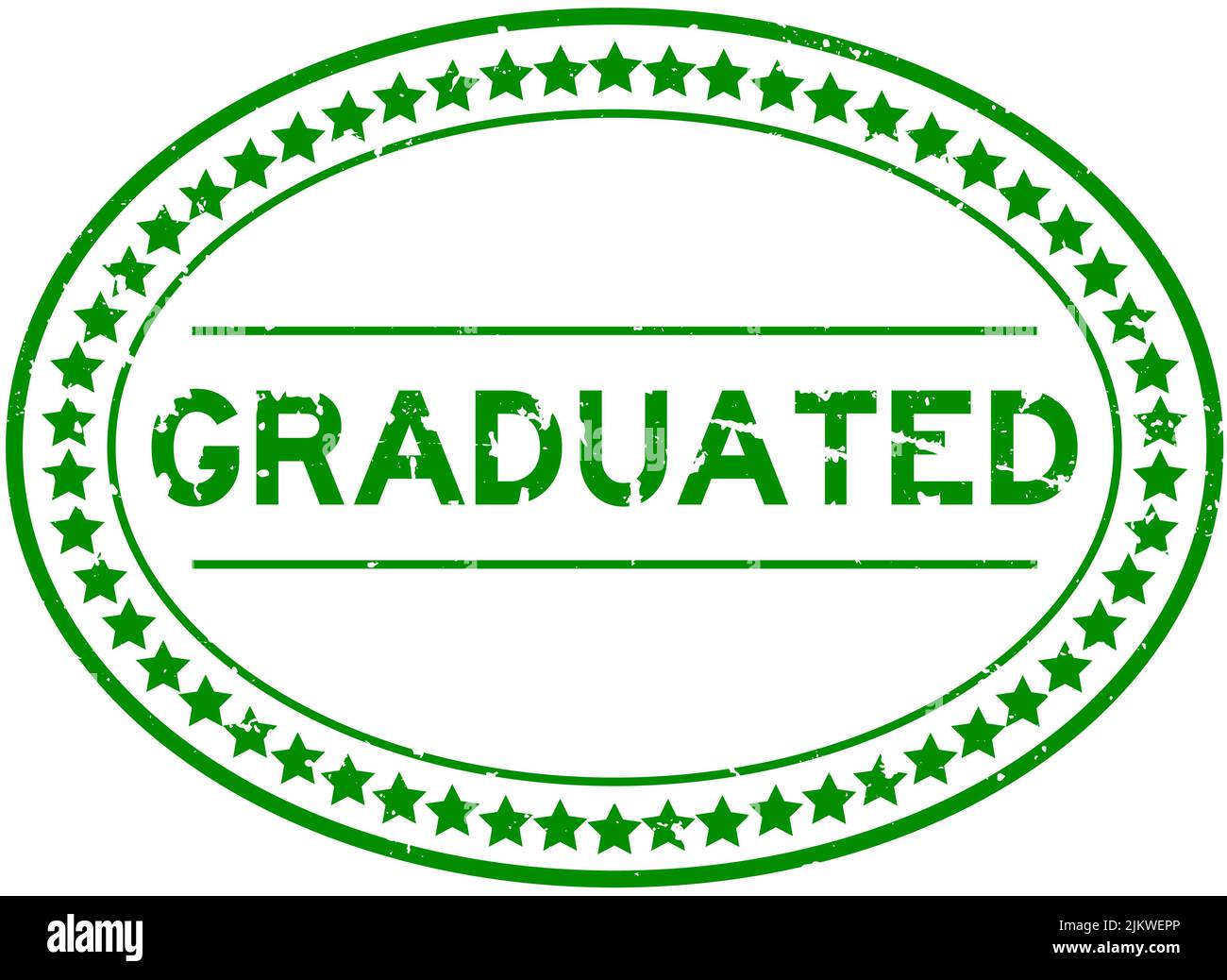 Grunge green graudated word oval rubber seal stamp on white background Stock Vector