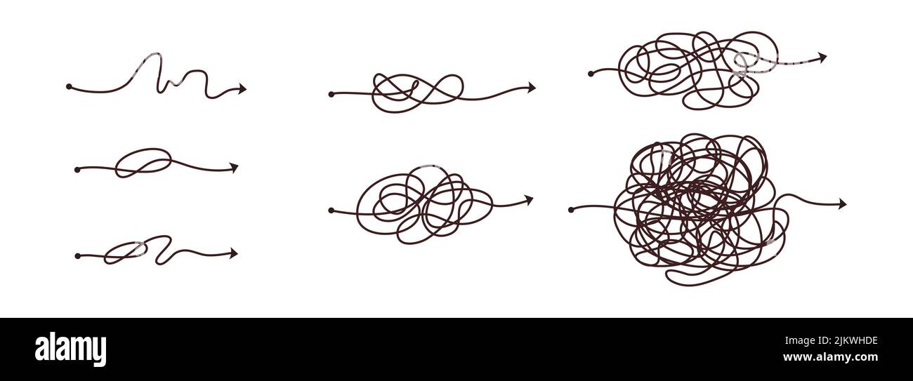 Simple line and complex easy way. Scribble doodle chaos mindset ...