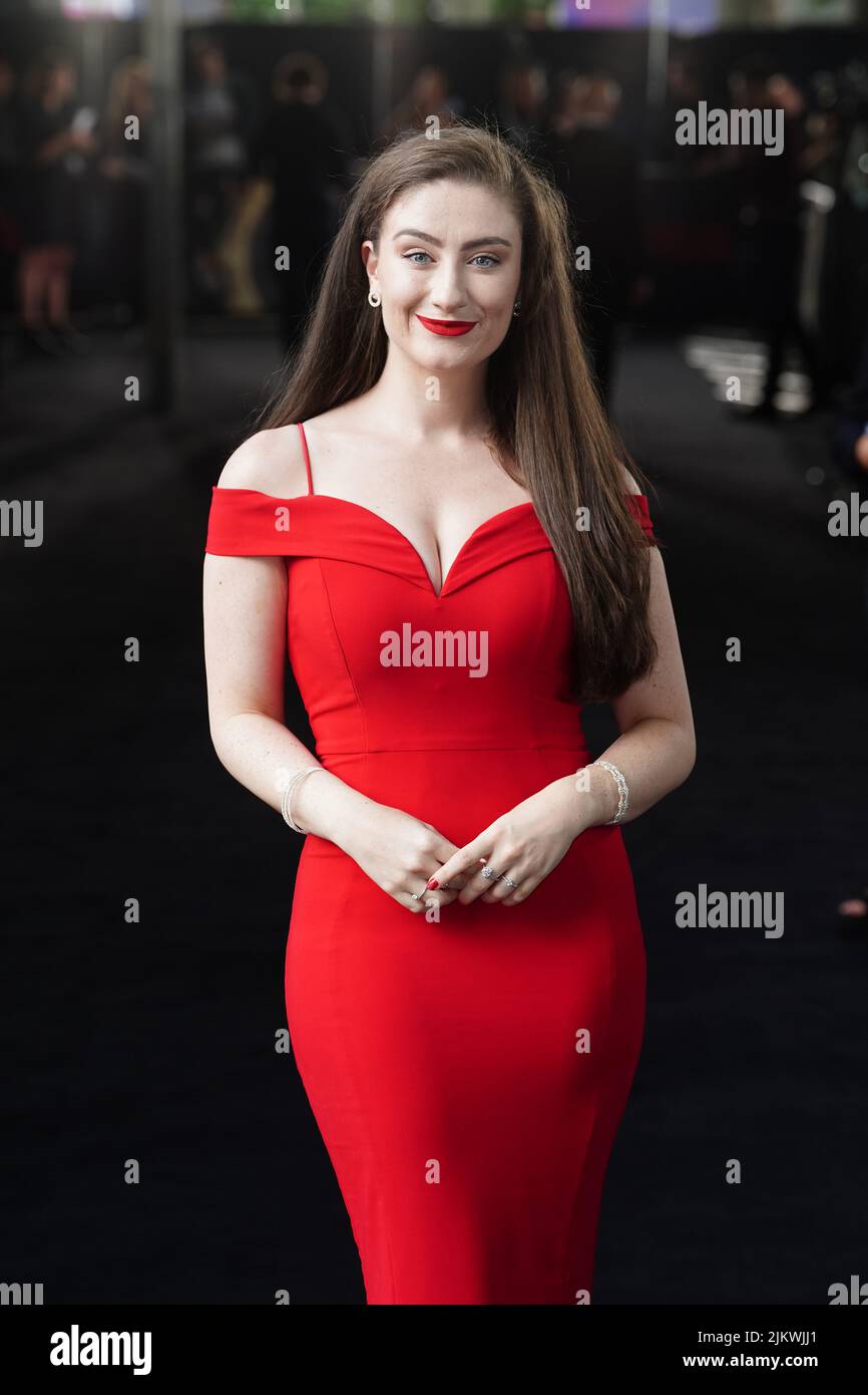 Amber Doig-Thorne arrives for the world premiere of The Sandman BFI Southbank in London. Picture date: Wednesday August 3, 2022. Stock Photo