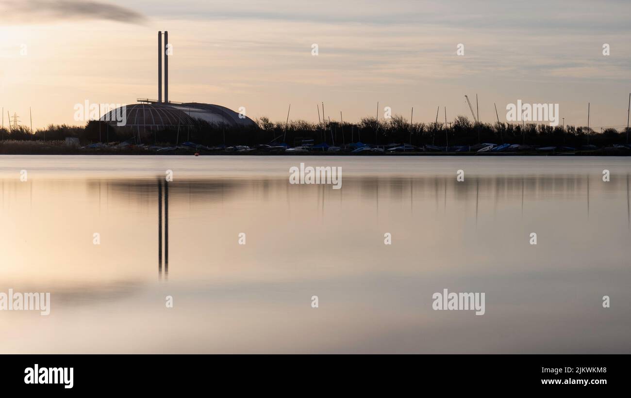 The reflective mirroring view of a lake Stock Photo - Alamy