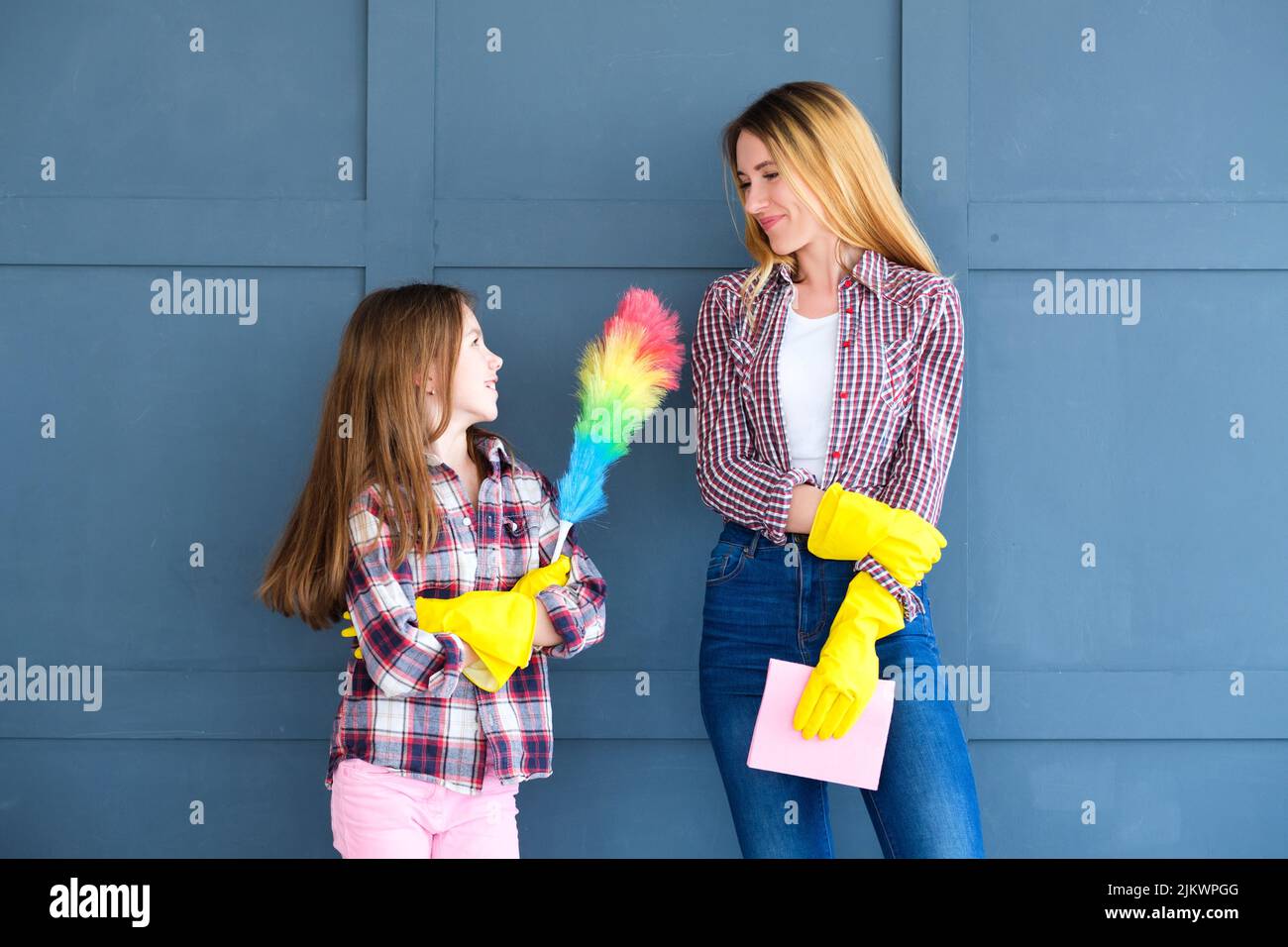 household duties family housekeeping home cleaning Stock Photo Alamy