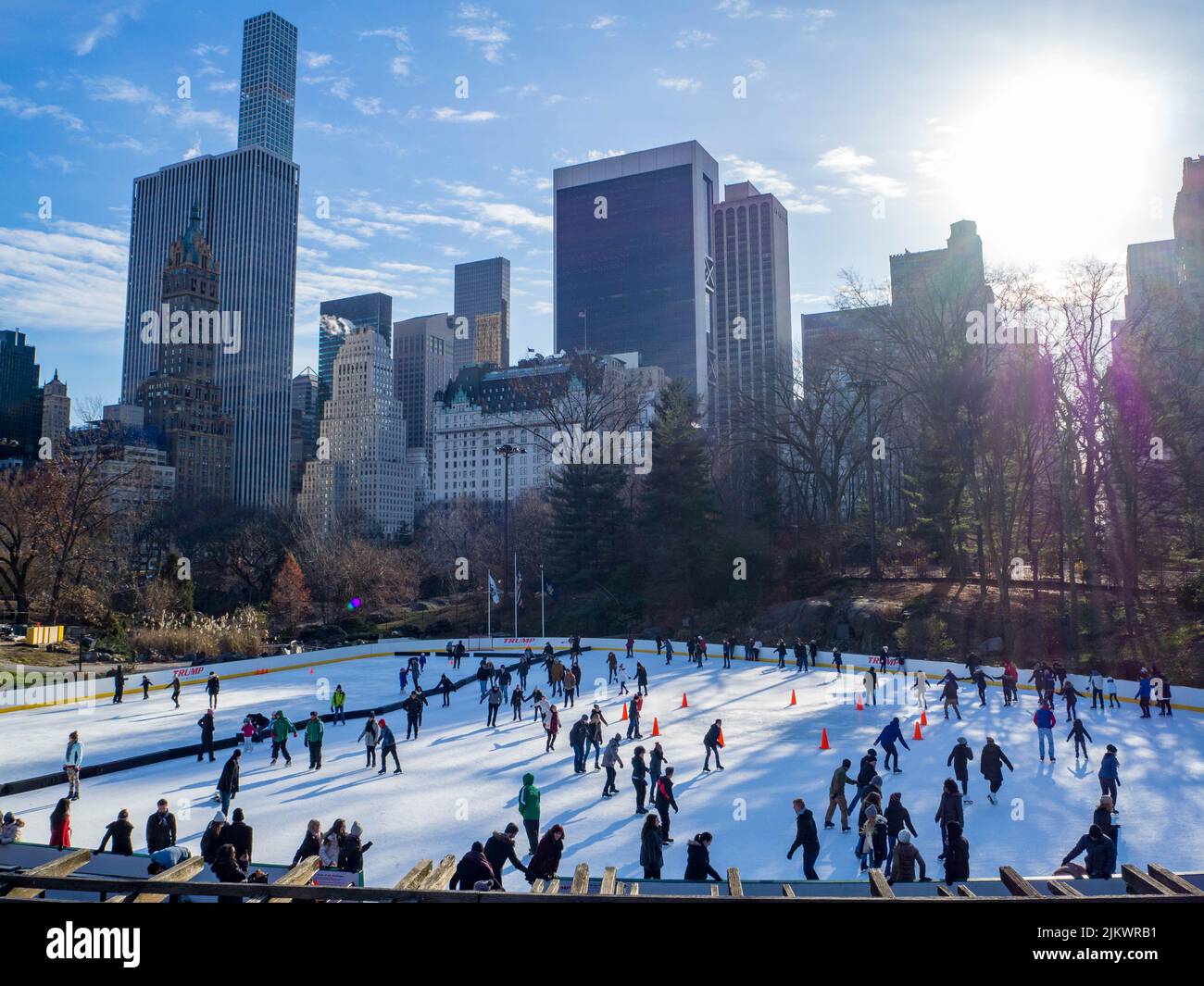 people skating in New York City's Central Park Stock Photo Alamy