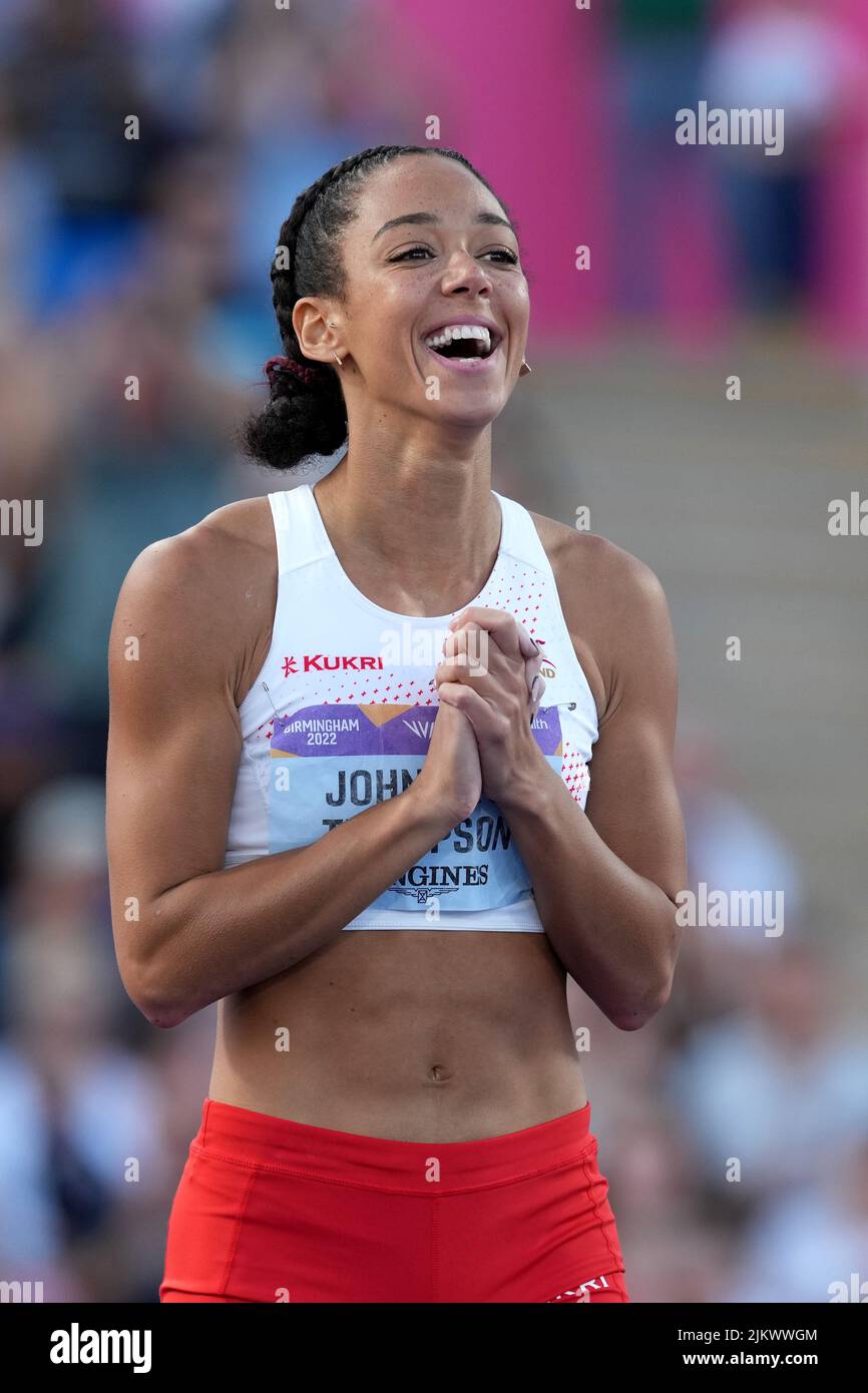 England’s Katarina JohnsonThompson reacts during the Women’s
