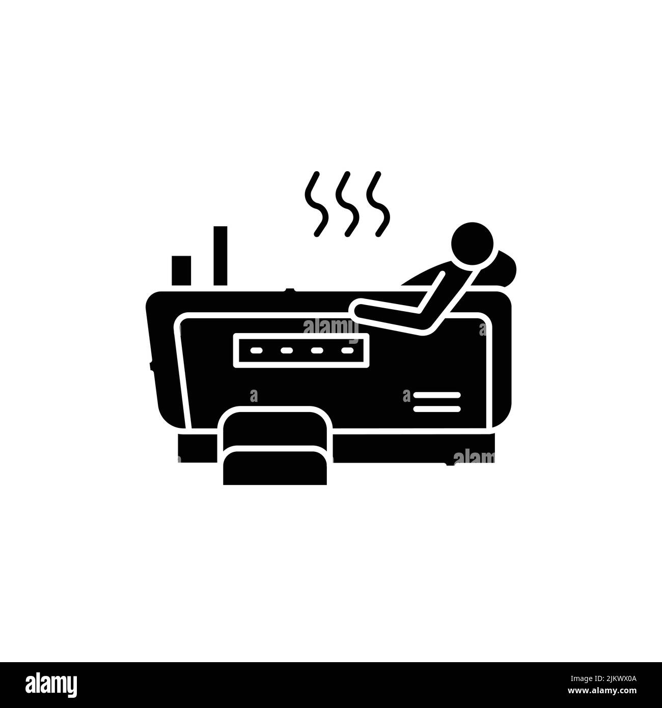 Medicinal bath olor line icon. Pictogram for web page, mobile app, promo. UI UX GUI design element. Editable stroke. Stock Vector