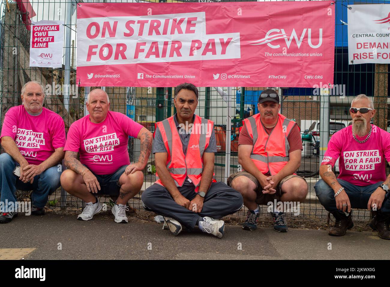 Slough, Berkshire, UK. 1st August, 2022. BT Openreach engineers were on