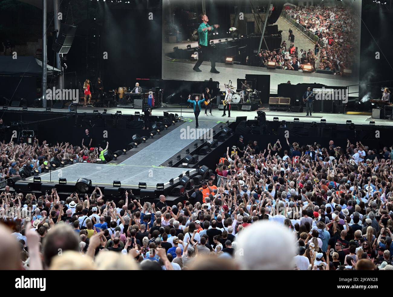 Berlin, Germany. 03rd Aug, 2022. Mick Jagger of the British band The