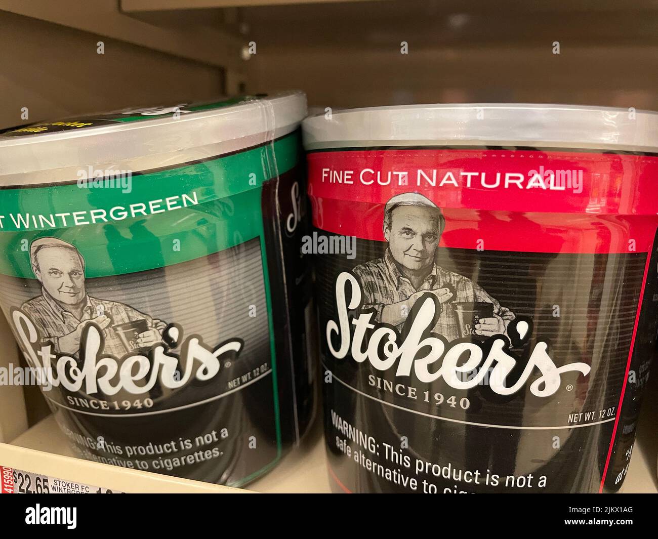 Grovetown, Ga USA 03 20 22 Smokeless tobacco products on a retail