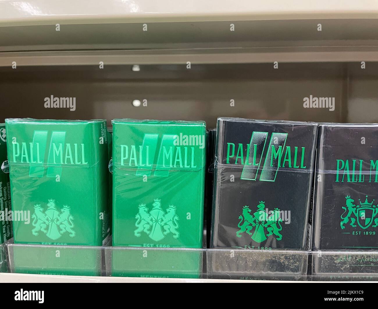 Grovetown, Ga USA 03 20 22 Cigarette products on a retail store