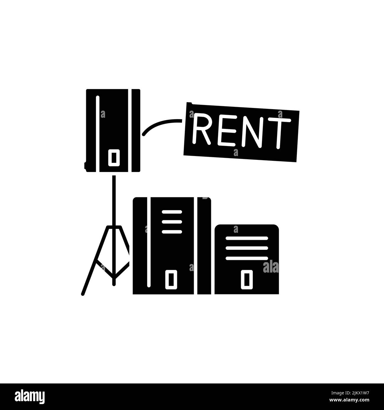 Audio equipment rental olor line icon. Pictogram for web page, mobile