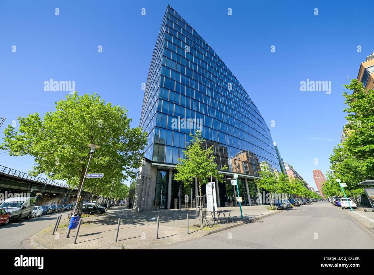 Bürohaus Main Triangel, Zum Schlegelhof, Frankfurt am Main, Hessen, Deutschland Stock Photo