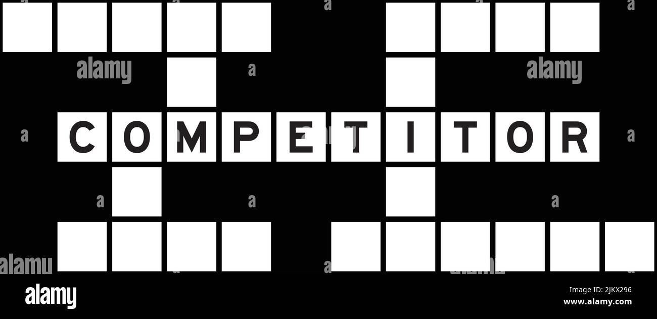 Alphabet letter in word competitor on crossword puzzle background Stock Alphabet letter in word competitor on crossword puzzle background Stock