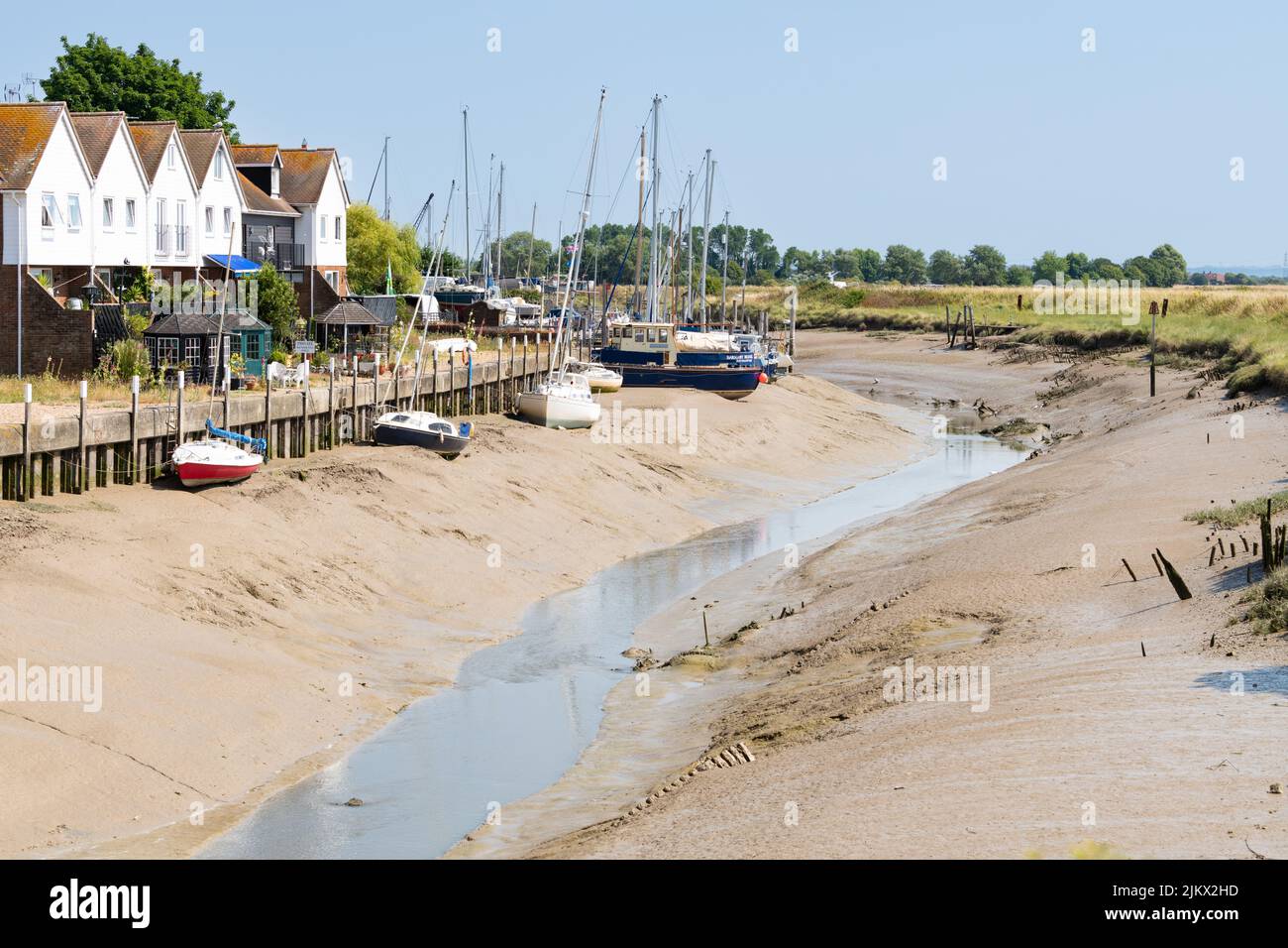 Rye Harbour at low tide, Rye, East Sussex, England, UK Stock Photo