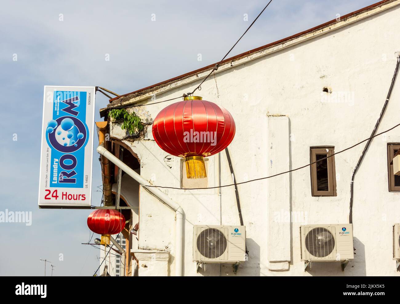 Melaka, Malaysia October 2012 A laundry shop in a heritage shop