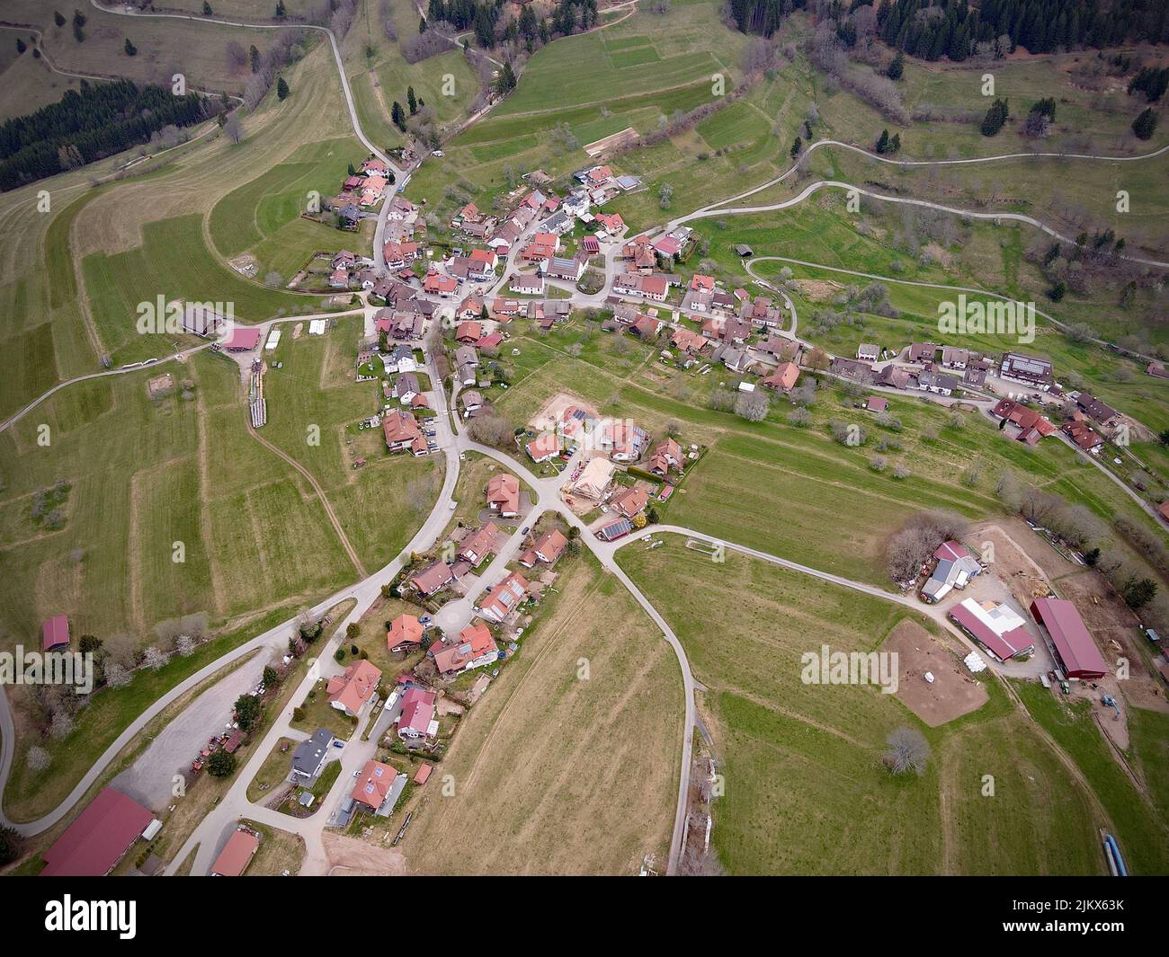 Birds eye view small city hi-res stock photography and images - Alamy