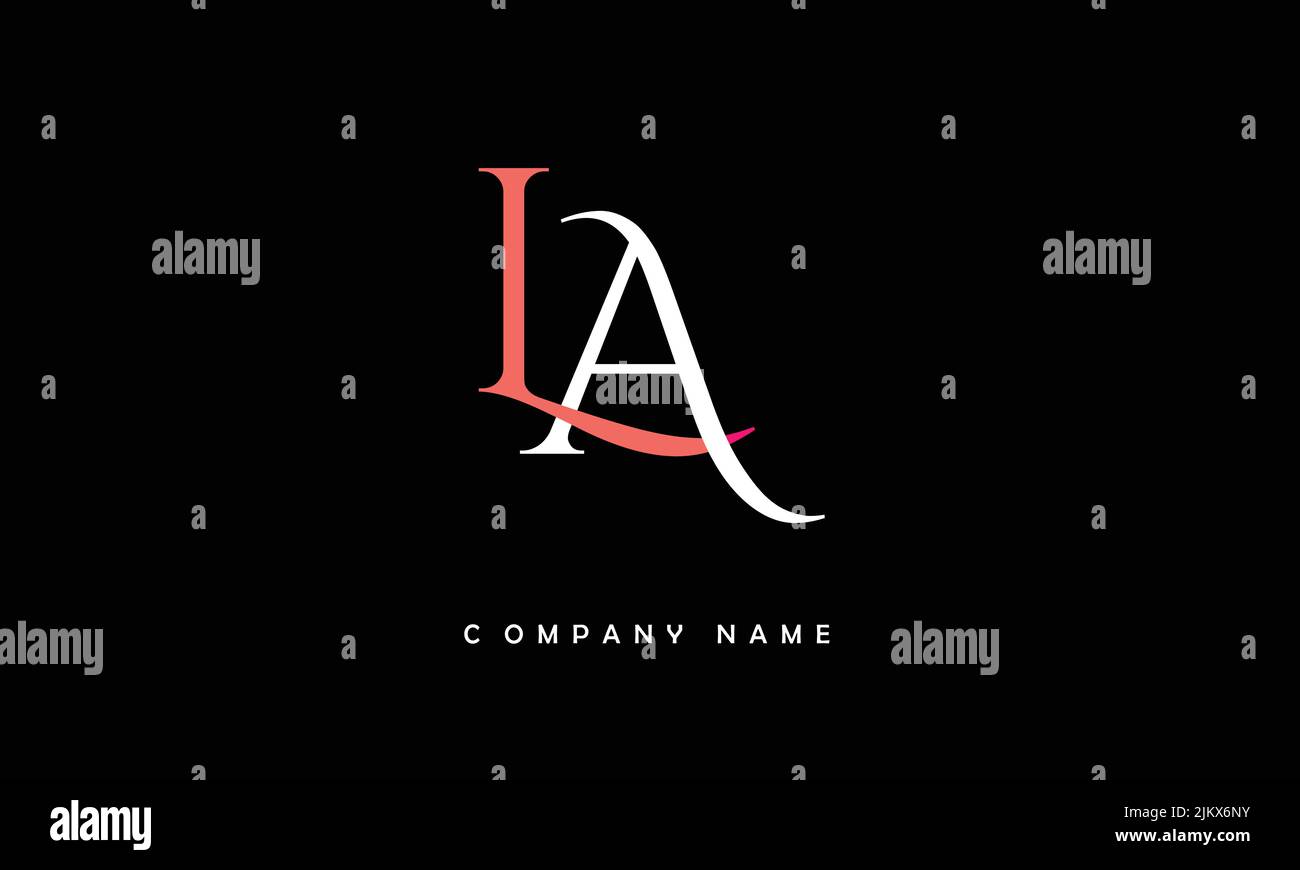 LA, AL Abstract Letters Logo Monogram Stock Vector