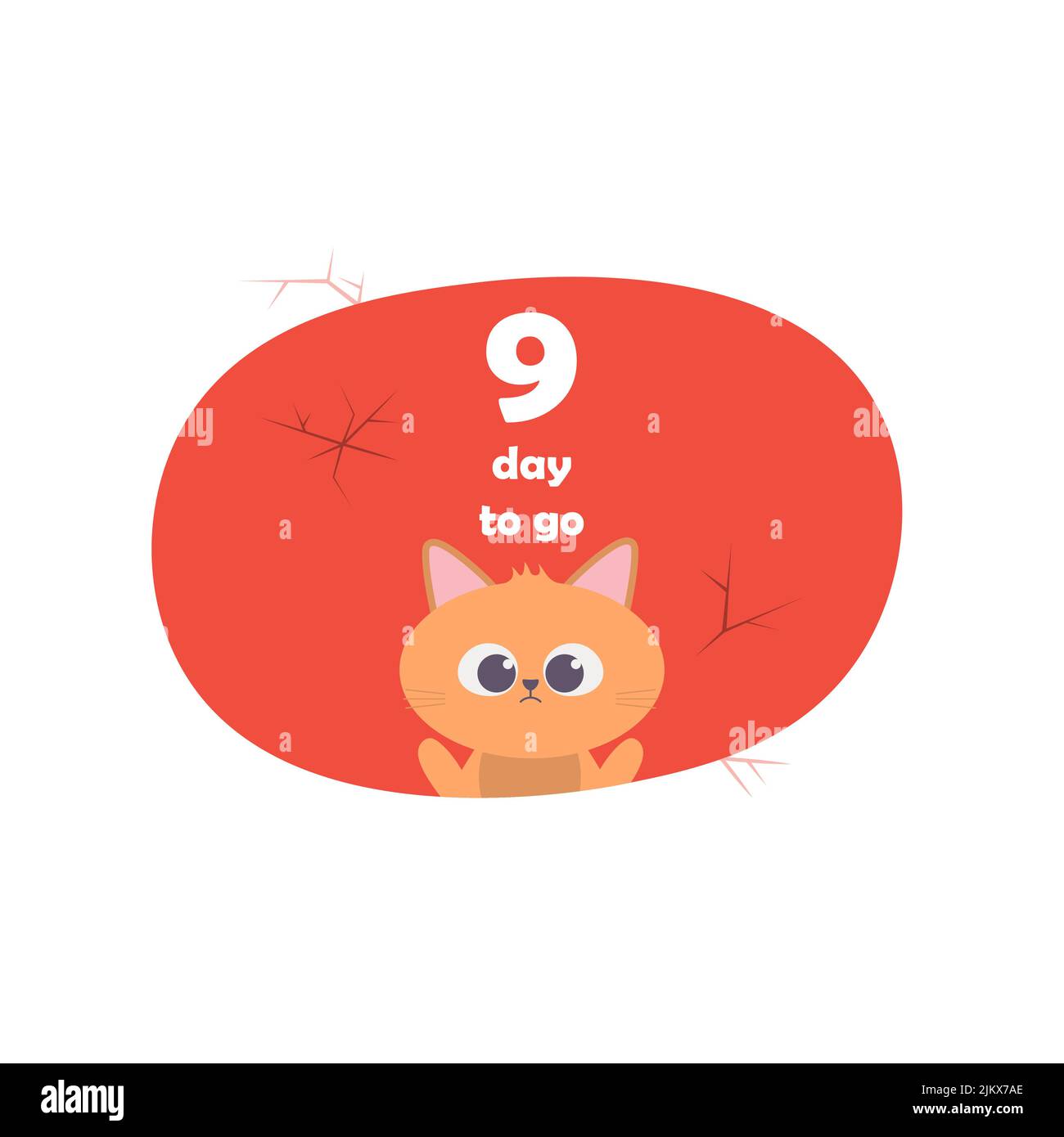 9 days Left Badges and Stickers. Number of days left. Countdown left days banner Stock Vector