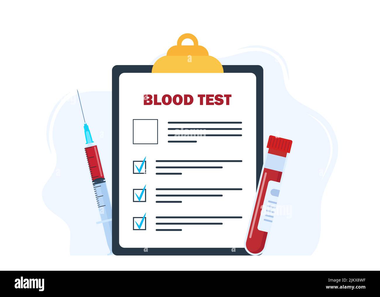 Medical blood test concept. Chemical laboratory analysis, medical