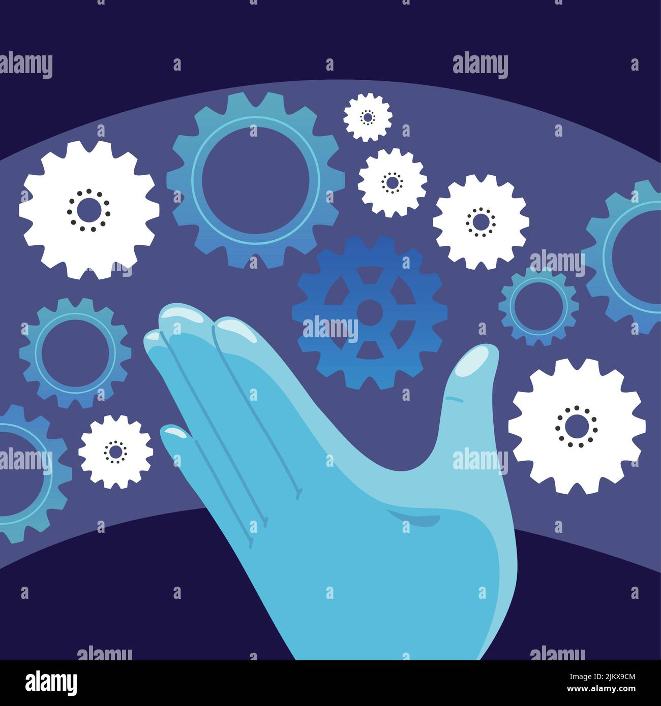 hands and gears mechanical Stock Vector Image & Art Alamy