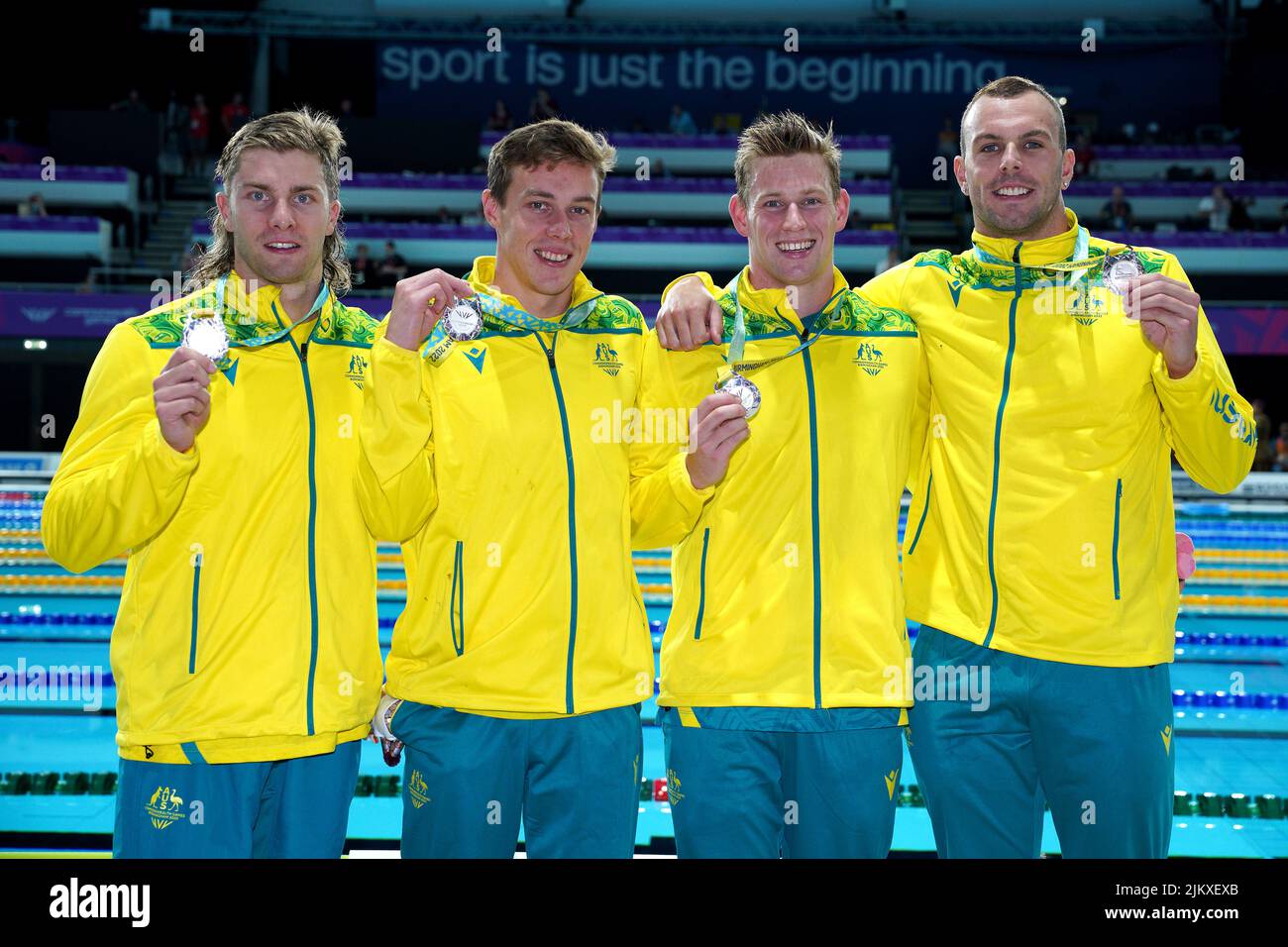 Australia's Matthew Temple, Bradley Woodward, Zac StuddletyCook, and