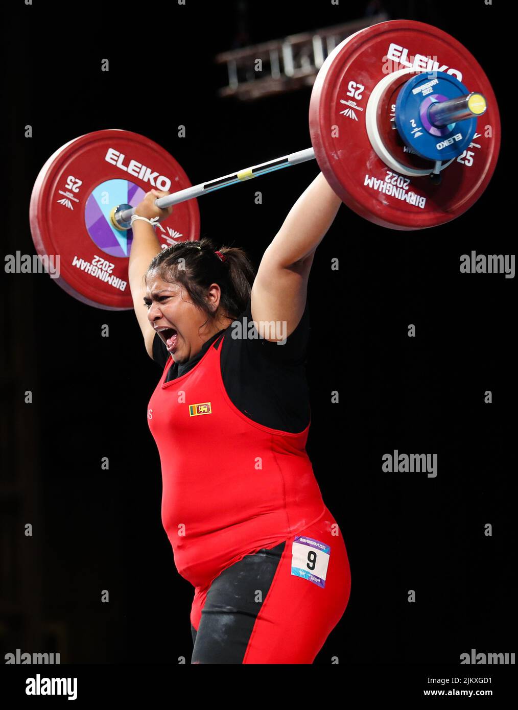 Sri Lanka’s Thimali N.b.j.h H. Wiyannalage during the Women’s 89kg+ Final at The NEC on day six of the 2022 Commonwealth Games in Birmingham. Picture date: Wednesday August 3, 2022. Stock Photo