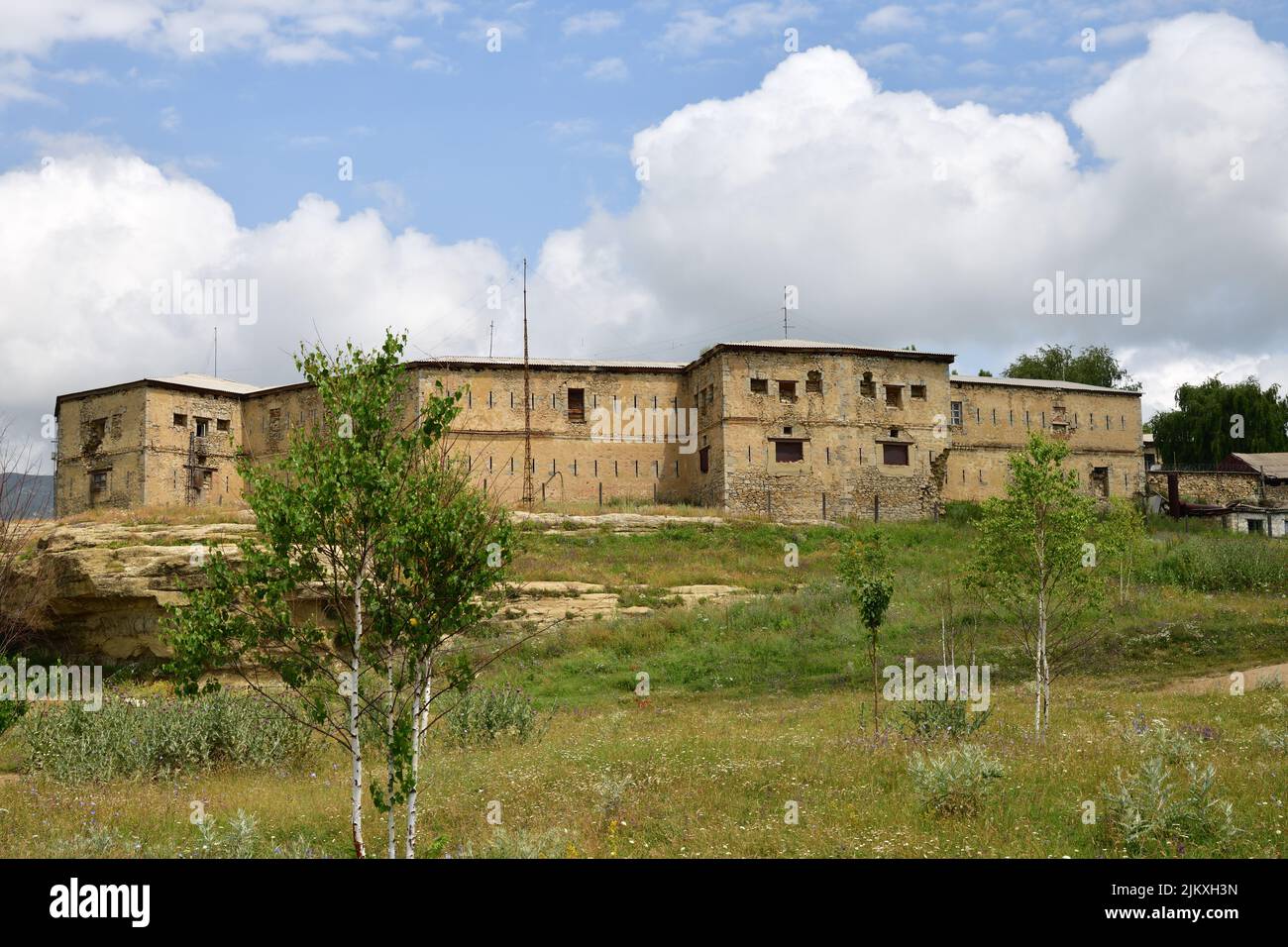 Old russian fortress in Khunzakh village, Republic of Dagestan, Russia Stock Photo